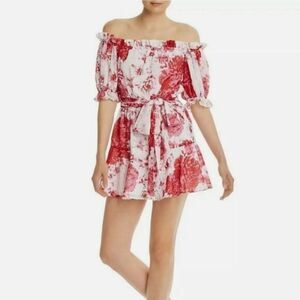 Keepsake The Label Ruffle Rose Mini Dress